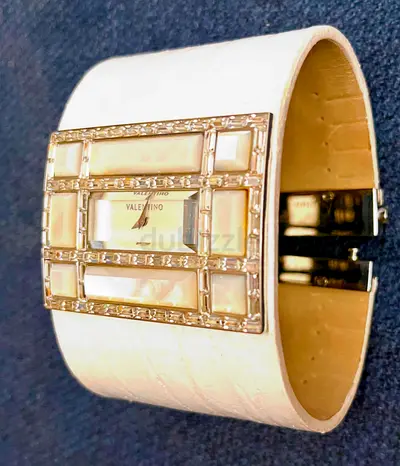 Authentic Valentino crocodile leather strap ladies watch