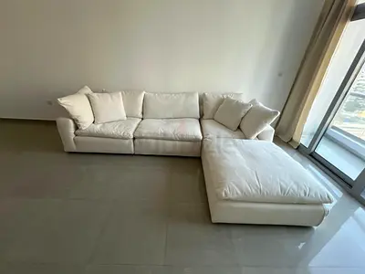 Marina home feather filled sofa with footstool