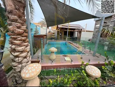 Luxury corner villa for sale in Rawda 3, 5000 sq ft with a private pool | 5 master bedrooms with high-end finishes | Spacious majlis and living room +