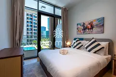 Comfortable 1BR Apartment with Relaxing Pool View
