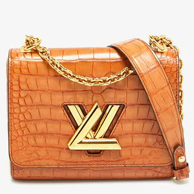 Louis Vuitton Twist PM Brown Crocodile Bag