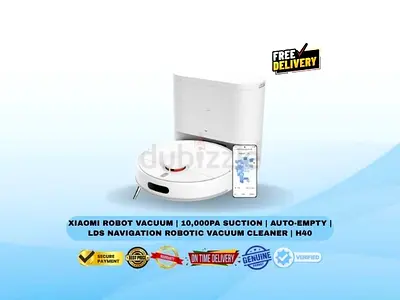 Xiaomi Robot Vacuum | 10,000Pa Suction | Auto-Empty | LDS Navigation Robotic Vacuum Cleaner | H40