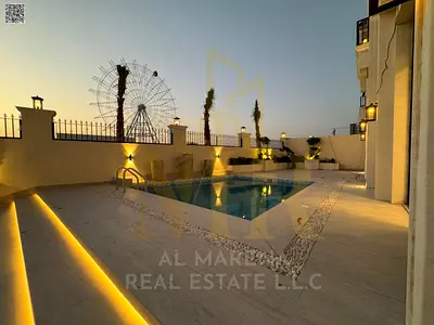 Dream villa in the heart of "Al Yasmin" Ajman. Luxurious villa with a modern design and an indoor swimming pool. Price includes electricity, water, an
