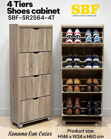 4 Tier Shoe Cabinet in Sonoma Oak Color good quality Shoe rack for sale!