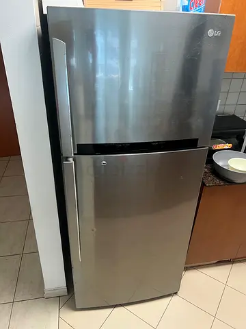 LG Stainless Steel Double Door Refrigerator - Good Condition