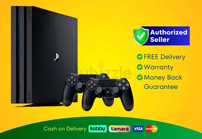 Sony PlayStation 4 - Pro - Black - 1TB with 2 Controller | Brand New | Warranty | FREE Delivery
