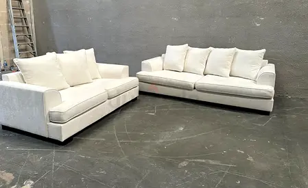 The one brand white color 3+2 seater sofa for sale