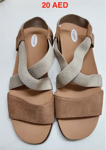 Scholls Womens beige crossover strap sandals - size EU 39 (UK 6)