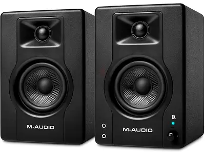 Pair of M-Audio Studio Monitor Speakers (Black) - Compact Active Monitors