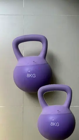 Pair of 8kg Purple Kettlebells - Light-Use Condition