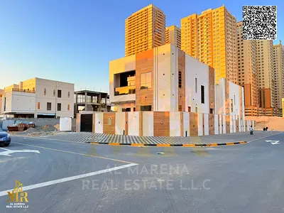 Corner villa behind Mohammed Bin Zayed Rd, 2 floors, 5 master bedrooms, price includes all fees, prime location, ideal for living or investment.