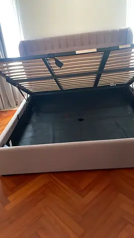 Upholstered Storage Bed Frame with Lift-Up Slats - Queen/Double (180x200cm