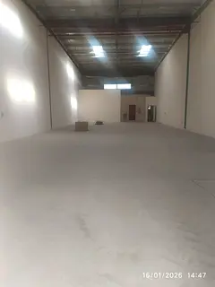 Spacious 4,800 sq. ft. warehouse in Sajja, Sharjah with mezzanine & 18kW power. Ideal for storag