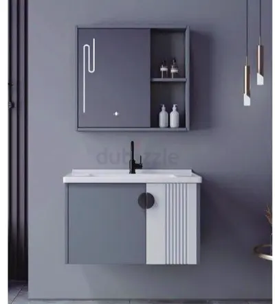Modern Wall-Mounted Bathroom Vanity Cabinet with Mirror Storage