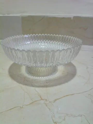 Clear Glass Decorative Fruit Bowl / Centerpiece