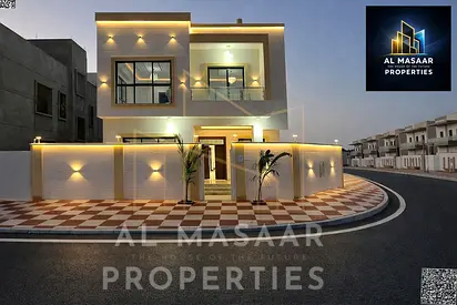 Two-story villa with a rooftop terrace, including water and electricity, spacious interior layouts,