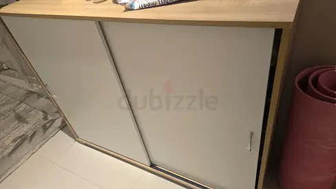 Modern Two-Door Sideboard / Storage Cabinet - Light Wood White