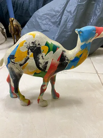 Hand-painted Decorative Ceramic Camel Figurine