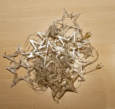 Set of Decorative Star String Lights - Used, Working