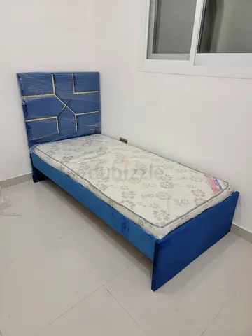Brand New velvet single bed with medical mattress available.