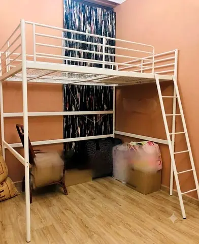 IKEA metal loft bed queen size 140x200 cm used good condition