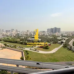 Luxury apartment, second occupancy, one bedroom and living room with a balcony and open view. Ajman
