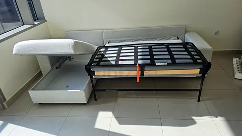 Excellent Condition ikea vimle L shape sofa bed with mattress
