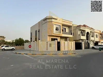 Luxury villa for sale in Al Helio 2 - Elegant design featuring 5 spacious bedrooms and ultra-luxurious finishes in a strategic location in Ajman 🏡✨