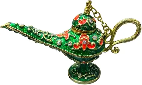 Decorative Aladdin Style Brass Lamp - 13cm length