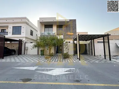 🏡 Villa for sale in Al Helio 2 – Ajman | 4 master bedrooms | 2 floors + roof | Includes electricity, water and air conditioning | Price: AED 1,550,00
