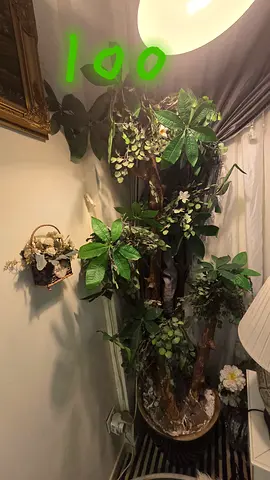 Large artificial indoor tree with planter - good condition