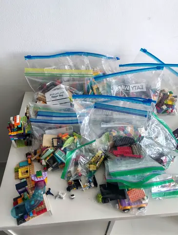Assorted Collection of Lego Blocks and Minifigures