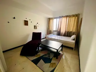 TCA/opposite AUH mall new fully furnished clean big room for monthly rent all services free