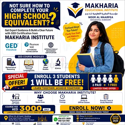GED Classes in Sharjah | Online Offline Exam Prep – Makharia Institute