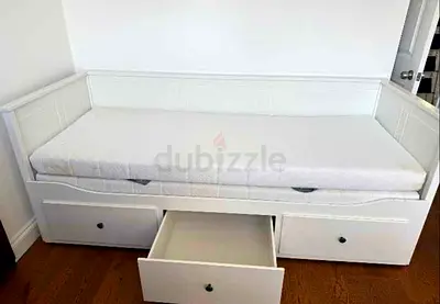IKEA Hamnes day bed with 2 mattress and 3store drawers