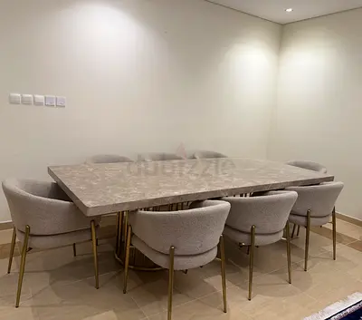 2XL Home Luxury 8 Seater Dining Table with 8 Chairs - Like New