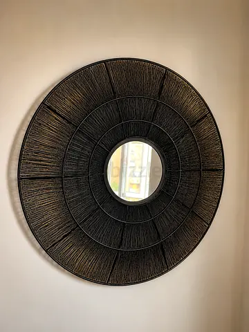 Home centre - Metal Woven Wall Mirror — Decorative Home Accent
