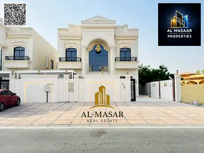 Classic villa in Al Yasmin, Ajman, large area, includes electricity, water and air conditioning, freehold ownership