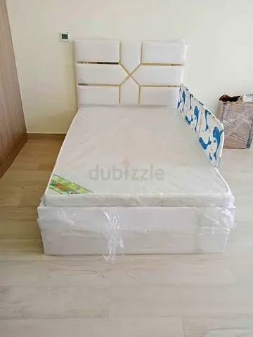 Brand New velvet twin size bed with medical mattress available.