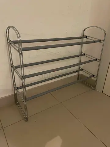 Metal 3-Tier Shoe Rack — Slim Chrome Organizer