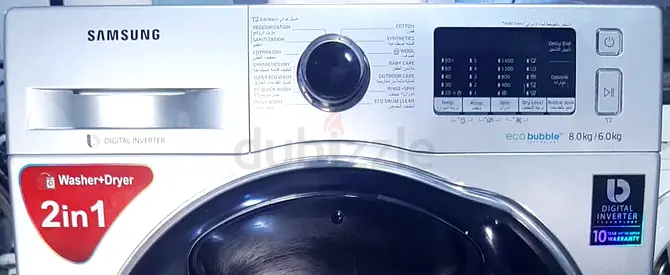 Samsung 2-in-1 Washer Dryer (Eco Bubble) - 8kg/6kg, Digital Inverter