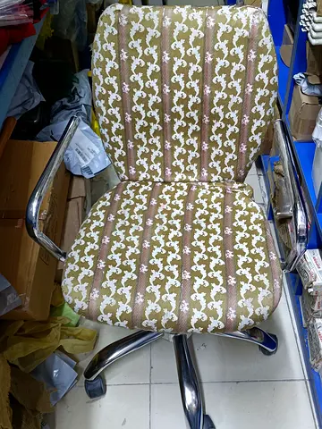 Quote your price and take it. chrome-framed padded armchair for office- good condition