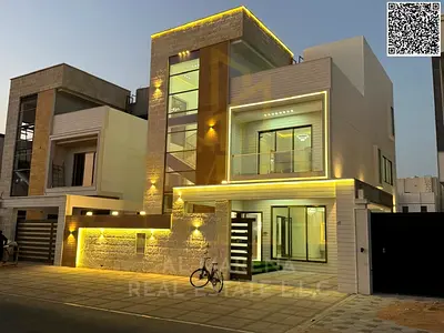 Elegant villa in Al Bahia with a rooftop and modern design, priced inclusive of fees.