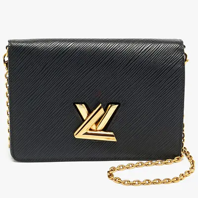 Louis Vuitton Twist Belt Black Epi Leather Chain Pouch