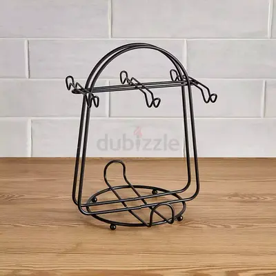 Metal Mug Tree Stand for Cups - 6 Hook Countertop Holder