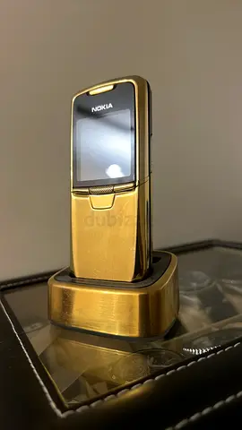 Nokia 8800 Arte-style Gold Slider Phone with Charging Dock box included