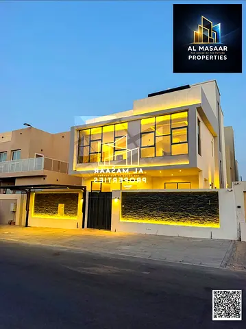 Modern villa with custom finishing, two floors and a roof, 5 master bedrooms, negotiable price, freehold ownership for all nationalities