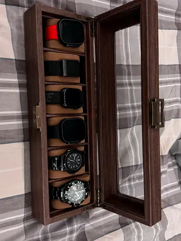 wooden display box for 6 perfect watches- negotiate