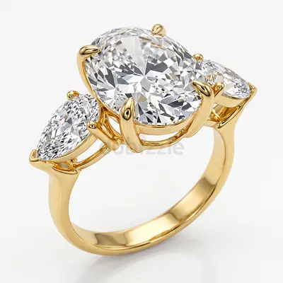 Radiant Diamond Ring 9.07ct Total | 18K Yellow Gold | IGI Certified