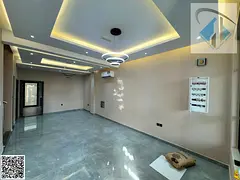 Villa for rent in Al Zahia area, prime location next to a mosque. Ground floor + first floor + roof.